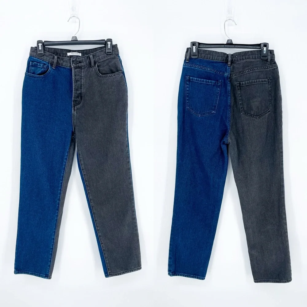 PacSun Two-Toned High Rise Straight Jeans Size 27 - Picture 2 of 12